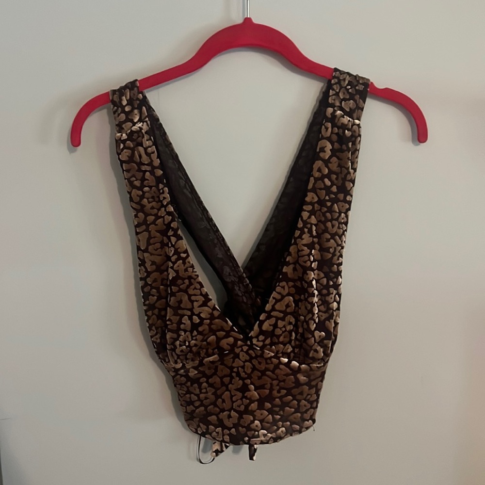 Urban outfitters small leopard print top
